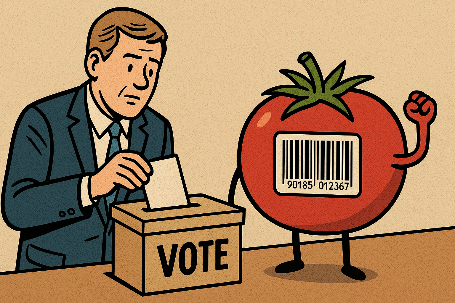 Barcode Technology Update Accidentally Grants Grocery Store Tomatoes Right to Vote