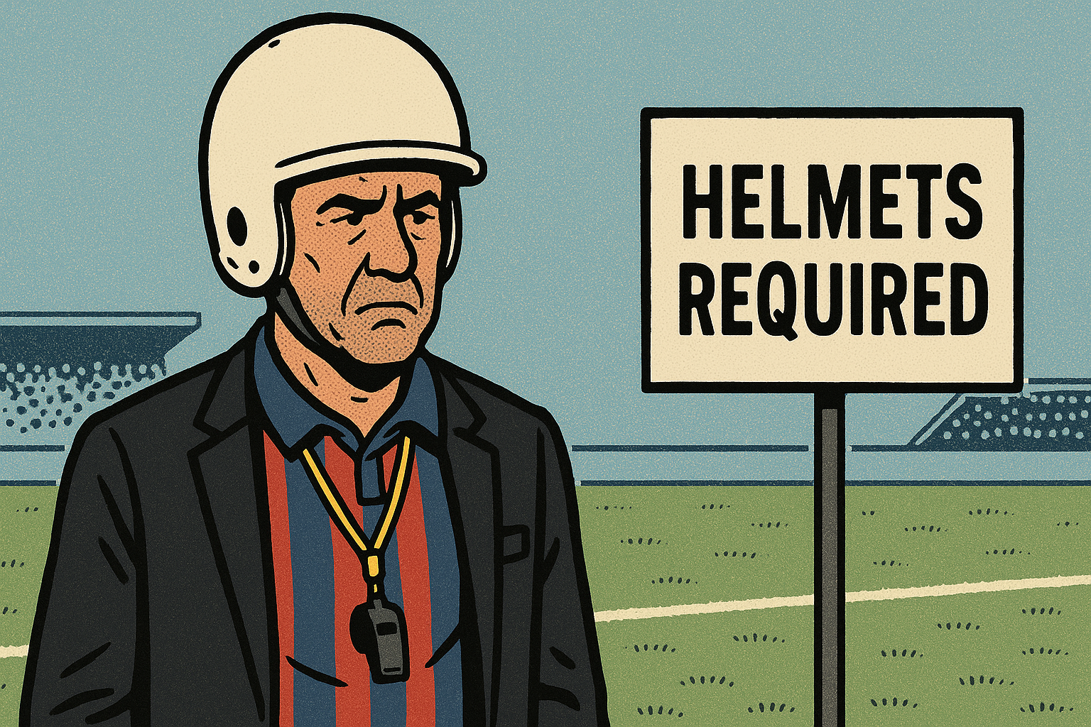 Ex-Barcelona Coach’s Head Injury Sparks New FIFA Rule: Helmets Mandatory for Coaches to Avoid Tactical Concussions