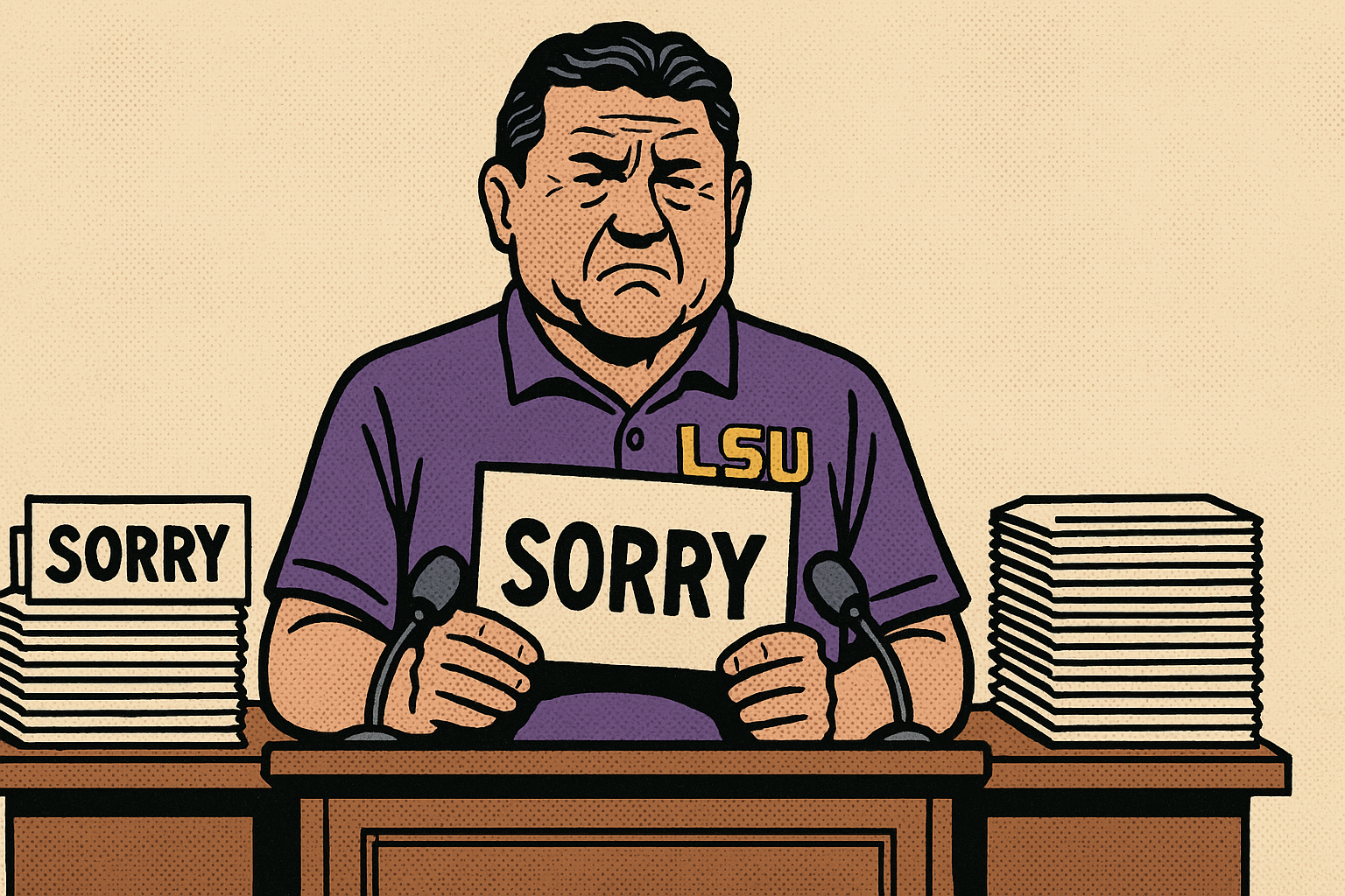 LSU Head Coach Apologizes for Apologizing, Promises to Do Better Next Time by Not Doing Better at All