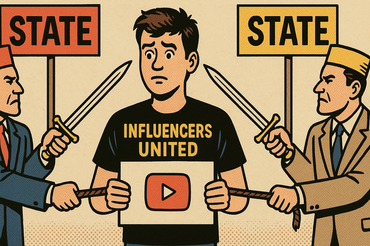 Regional Governments Duel Over YouTuber’s Allegiances; New Political Party ‘Influencers United’ Gains Traction