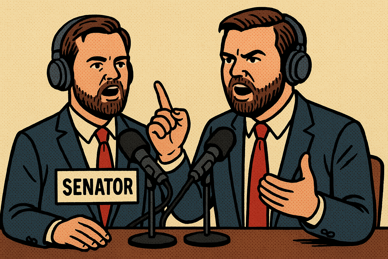 Senator JD Vance Accidentally Debates Himself on Podcast, Declares Both Sides the Winner