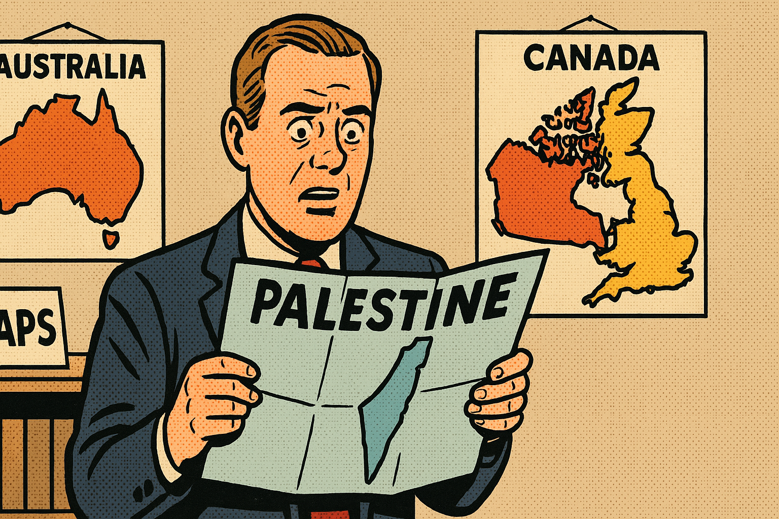 UK, Australia, and Canada Recognize Palestinian State, Prompting Immediate Demand for Maps from Bewildered Citizens