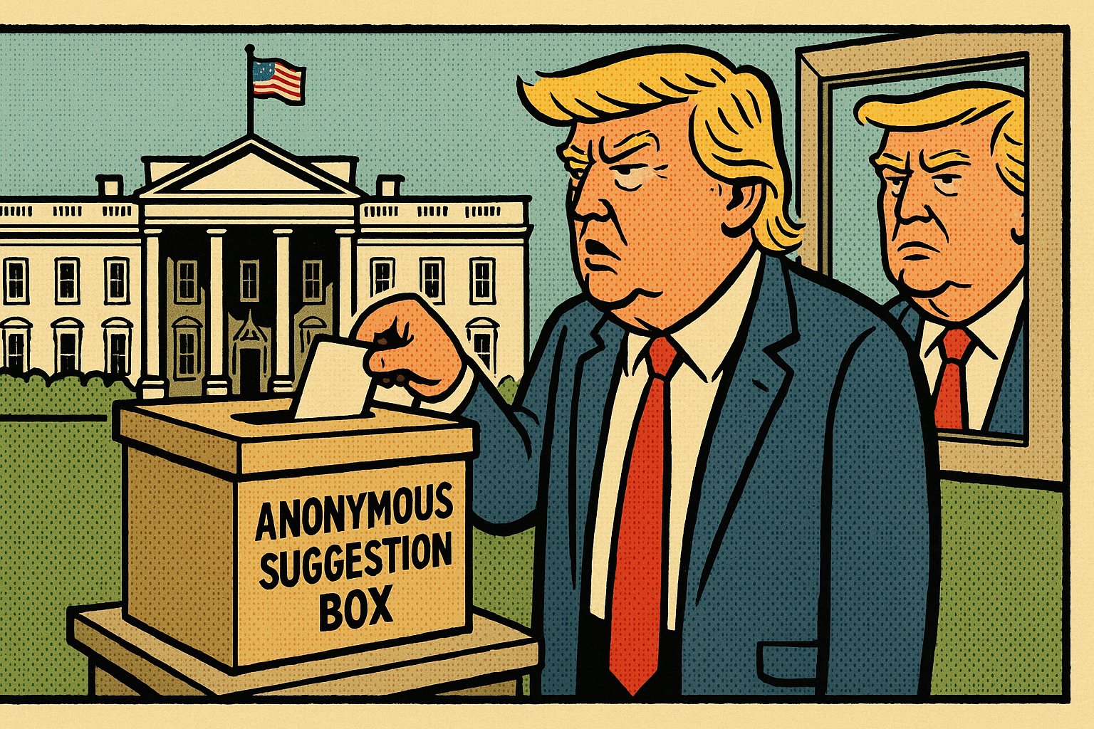 White House Installs Anonymous Suggestion Box That Only Sends Feedback To Trump’s Bathroom Mirror