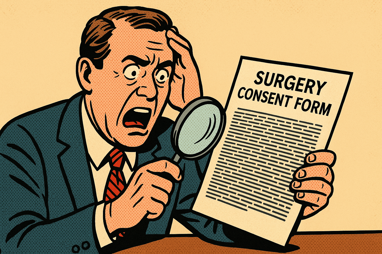 Lawmakers Shocked to Discover Fine Print Not Just for Reading; Surgical Consent Forms Allegedly More Than Mere Paperweights