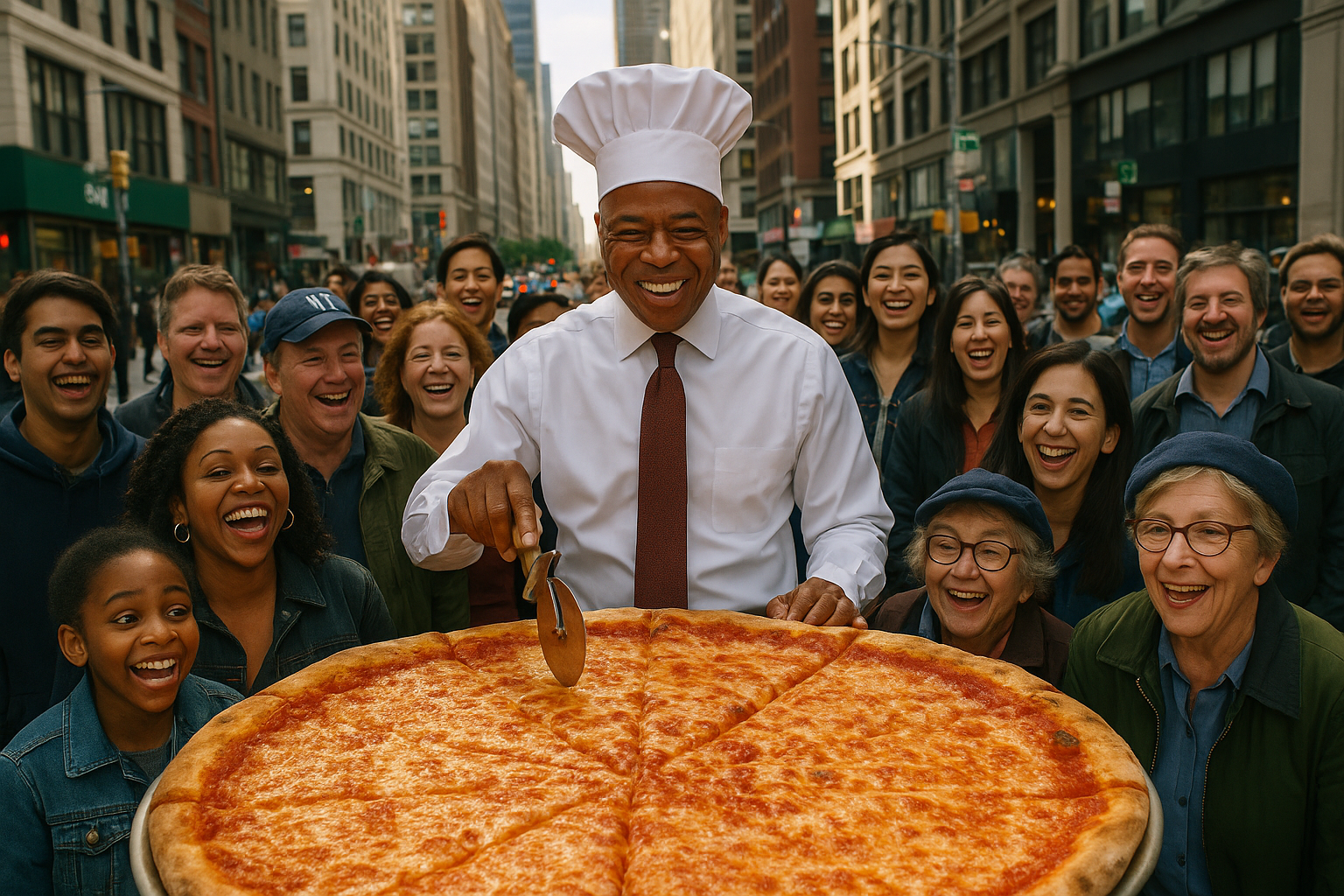 Mayor Proposes Universal Free Pizza to Win Back ‘Most Diverse’ New York City Block