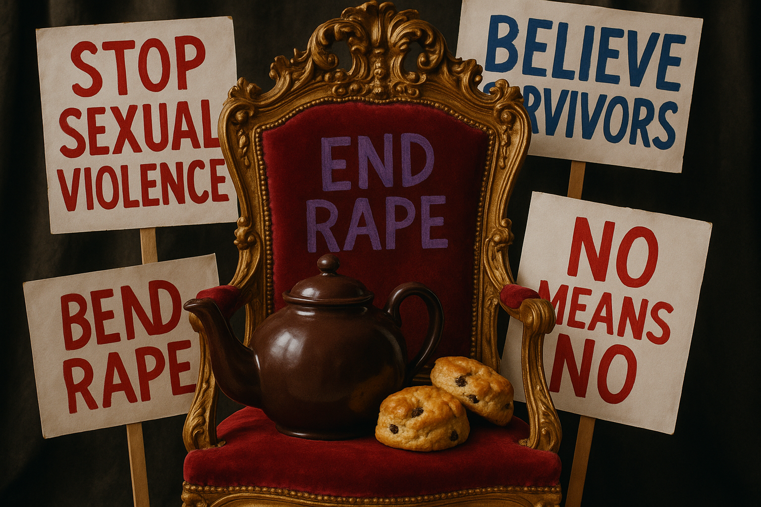 Queen Stands by Survivors of Sexual Violence, Pledges Support, Tea, and Scones