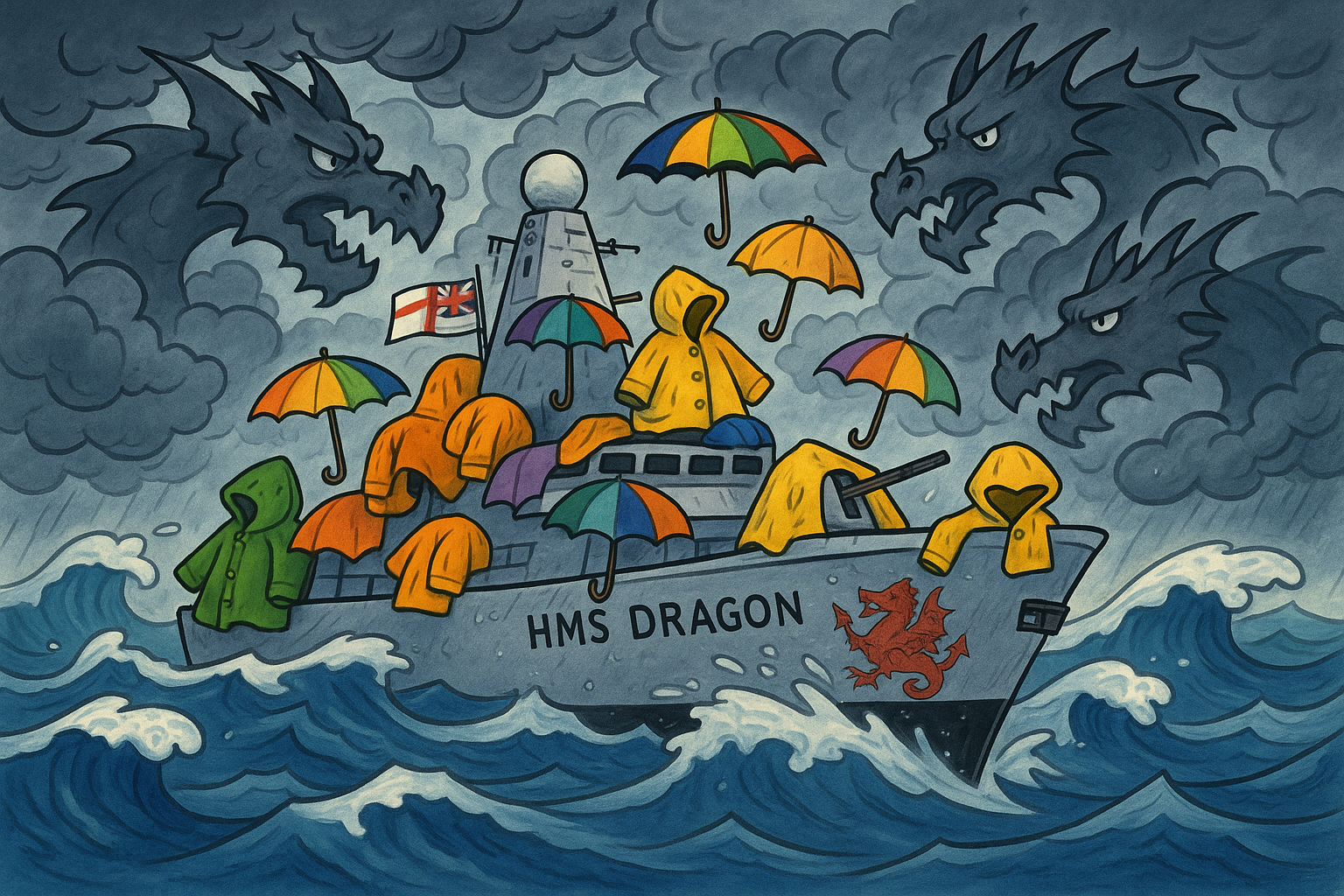 UK Warship HMS Dragon Prepares for Battle Against Unruly Mediterranean Weather